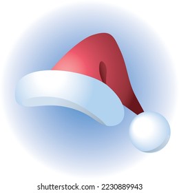 christmas hat for the holiday on a blue background