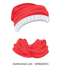 Christmas hat icon. Cartoon of christmas hat vector icon for web design isolated on white background