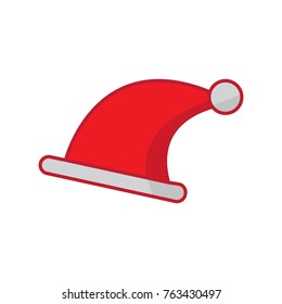 christmas hat icon flat color