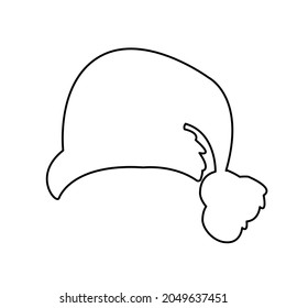 icono de sombrero de navidad, ilustración vectorial