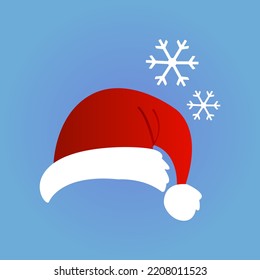 Christmas hat icon, vector illustration