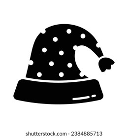 Ilustración vectorial de Sombrero de Navidad aislada en fondo transparente. Uso para Navidad, Decoración, Tarjeta de felicitación Etc.