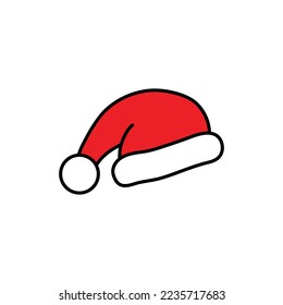  christmas hat icon.  Vector  christmas  logo 
