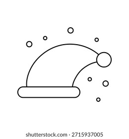 Navidades Icono de sombrero con fondo blanco Vector Ilustración de stock