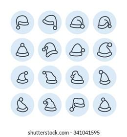 Christmas hat icons 