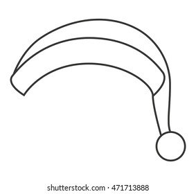 christmas hat isolated icon vector illustration design