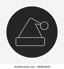 Christmas hat line icon