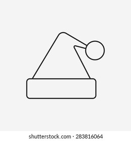Christmas hat line icon
