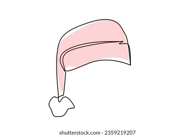 christmas hat object santa claus hat line art design