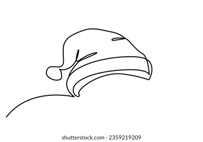 christmas hat object santa claus hat line art design