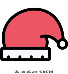 christmas hat outline icon