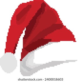 Christmas Hat Pixel vector art