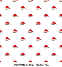 Christmas hat with pompom pattern