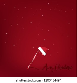 Christmas hat Red color background