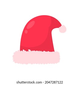 Christmas hat. Red knitted hat. For wearing in a Christmas party