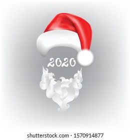 christmas hat santa claus pattern icon vector illustration
