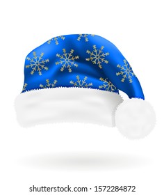 christmas hat santa claus vector illustration isolated on white background