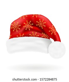 christmas hat santa claus vector illustration isolated on white background