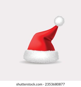 Christmas hat, santa claus hat vector