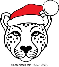 Christmas Hat Santa Leopard is suitable for t-shirt, laser cutting, sublimation, hobby, cards, invitations, website or crafts projects. Perfect for magazine, news papers, posters, headers etc.