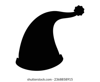 Christmas hat silhouette vector art