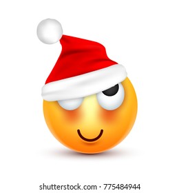 Christmas hat and smiley