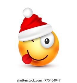Christmas hat and smiley