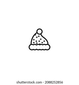 christmas hat soft black icon, christmas icon isolated white background 