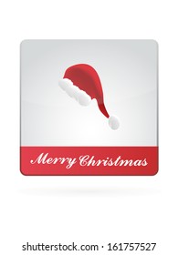 Christmas Hat Symbol Illustration Icon On White Background