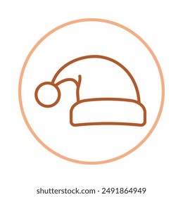 Christmas hat trendy icon wonderful abstract vector illustration colorful artwork design