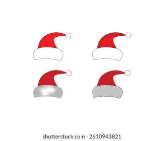 Christmas hat vector by graphics design 