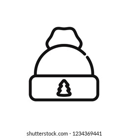 Christmas hat vector icon
