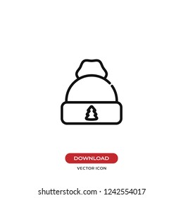 Christmas hat vector icon