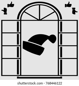 Christmas hat vector icon