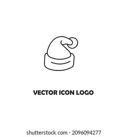 Christmas hat vector icon logo