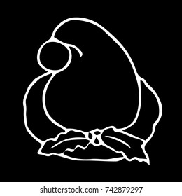 Christmas hat vector illustration. Symbol for your web site design, logo, icon, poster, banner, sign, art. 