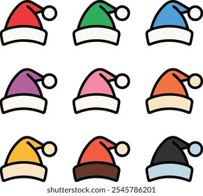 Christmas Hat vector Santa Claus Xmas cartoon character illustration