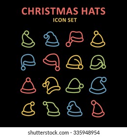 Christmas hats vector