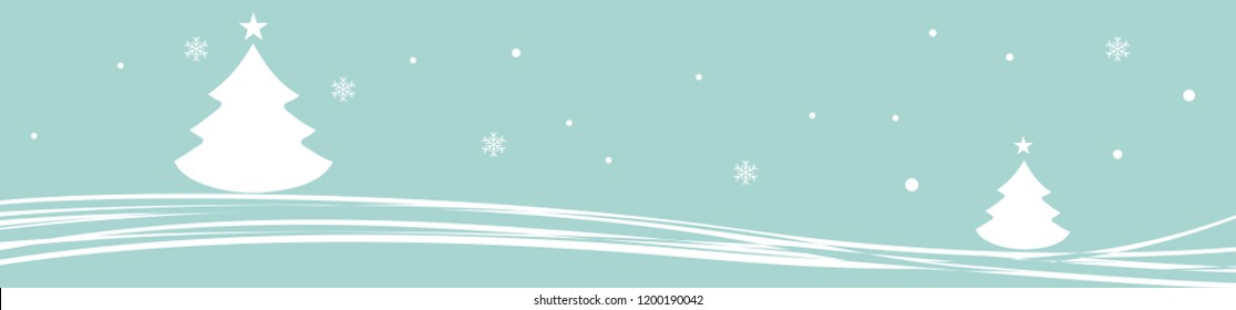 Christmas header. Abstract vector illustration. Winter landscape background 