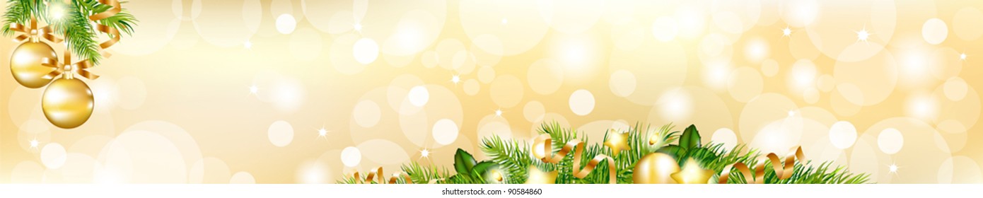 Christmas Header, Vector Illustration