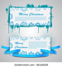 Christmas header vector set