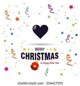 Christmas heart card 