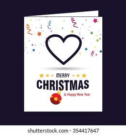 Christmas heart card 