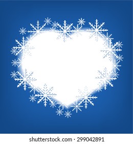 Christmas heart frame with place for text