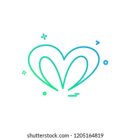 Christmas heart icon design vector