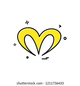 Christmas heart icon design vector