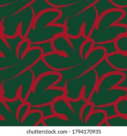 Christmas Heart shaped brush stroke seamless pattern background for fashion textiles, graphics