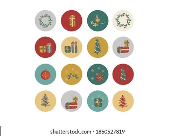 Christmas Highlights Covers. Winter illustration in flat style