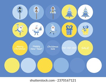 Christmas Highlights Covers. Winter illustration in flat style