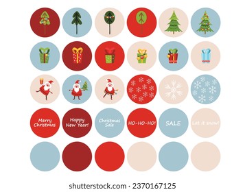Christmas Highlights Covers. Winter illustration in flat style